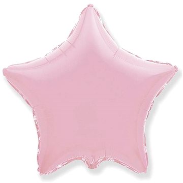 FLEXMETAL Balón foliový hvězda pastelová světle růžová 45 cm