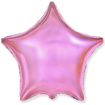 FLEXMETAL Balón foliový hvězda metalická světle růžová 45 cm