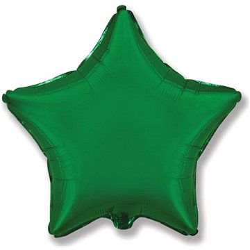 FLEXMETAL Balón foliový hvězda zelená 45 cm