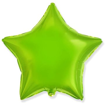 FLEXMETAL Balón foliový hvězda zelená limetka 45 cm