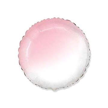 FLEXMETAL Balón fóliový kulatý ombré - růžovobílý 48 cm