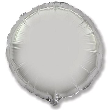 FLEXMETAL Balón foliový kulatý stříbrný 45 cm