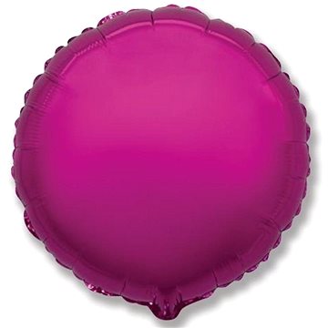 FLEXMETAL Balón foliový kulatý metalický tmavě růžový (fuchsie) 45 cm