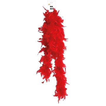 Guirca Boa červené s peřím – Charlestone 180 cm