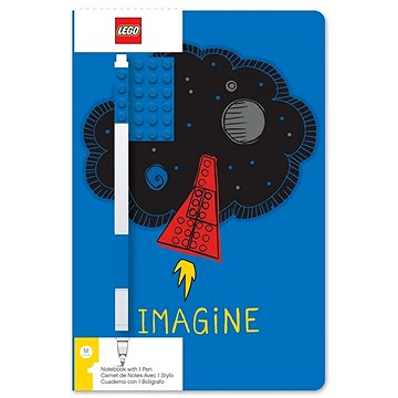 LEGO Stationery Zápisník A5 s modrým perem - Imagine