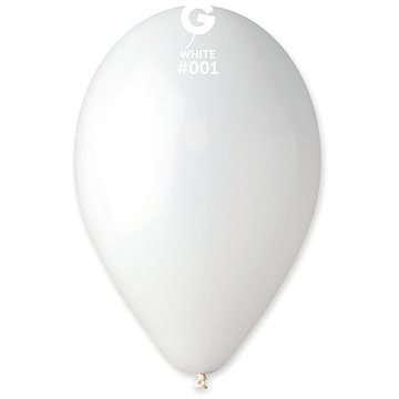 Nafukovací balónky, 26cm, bílá, 10ks