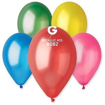 Nafukovací balónky, 26cm, mix metalických barev, 100ks