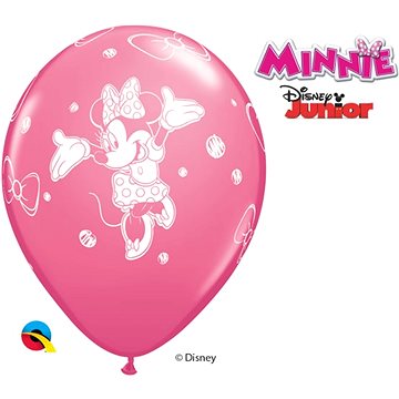 Nafukovací balónky, 30cm, růžová, Myška Minnie, 6ks