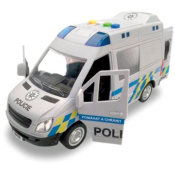 MaDe Auto policejní dodávka, na setrvačník s reálným hlasem posádky, 21 cm