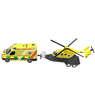 Sada ambulance + vrtulník, se světlem a zvukem