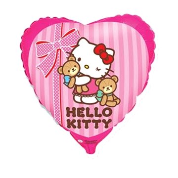 Balónek foliový 45 cm Hello Kitty s medvídky