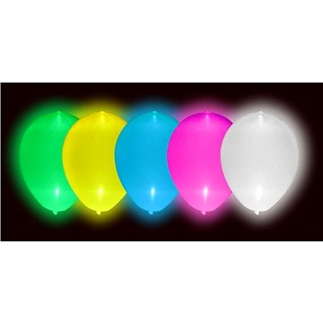 Led svítící balónky 5 ks mix barev - 30 cm