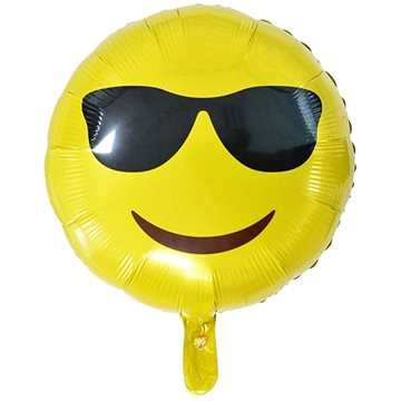 Balón foliový smajlík - smile - brýle - 45 cm