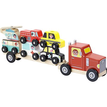 E-shop Vilac Holzlastwagen mit Einsatz-Spielzeugautos