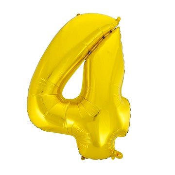 Balón foliový číslice zlatá - gold 102 cm - 4