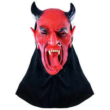 Maska čert s jazykem - halloween - vánoce - 29 x 24 cm