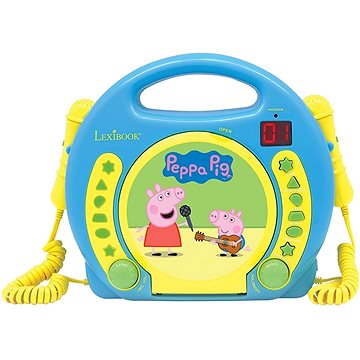 Lexibook Peppa Pig Přenosný CD přehrávač s 2 mikrofony