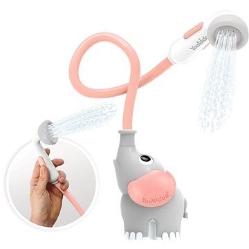 Yookidoo - Dětská sprcha slon - šedorůžová
