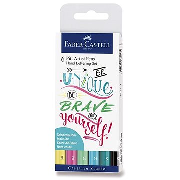 FABER-CASTELL Pitt Artist Pen Hand Lettering, 6 barev