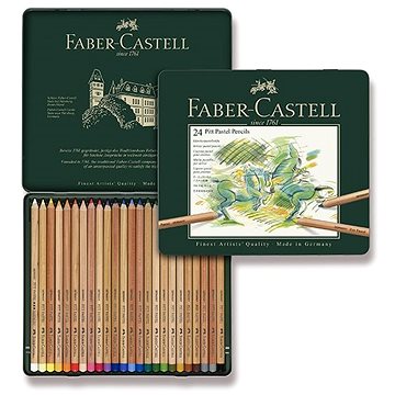 E-shop Faber-Castell Pitt Pastellstifte im Metalletui - 24 Farben