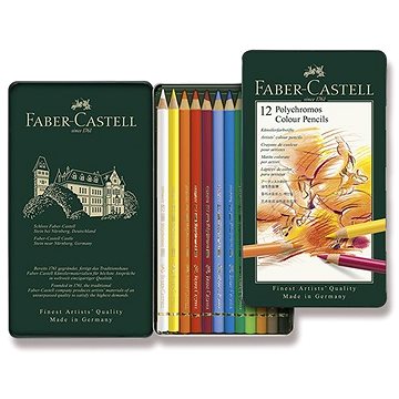 E-shop Faber-Castell Polychromos Buntstifte im Metalletui - 12 Farben