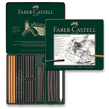 E-shop Faber-Castell Pitt Monochrome in einer Blechdose, 24 Stück