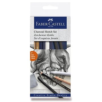 FABER-CASTELL Charcoal Sketch, sada 7 ks