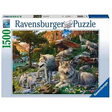 E-shop Ravensburger 165988 Wölfe im Frühling 1500 Puzzleteile