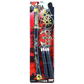 Sada Ninja - Samuraj - Zbraně a Meč - 5 ks