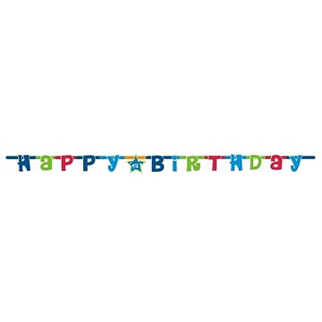 Girlanda Happy Birthday - Narozeniny - 180 cm Modrá