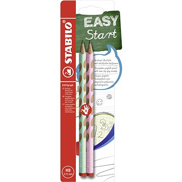 E-shop STABILO EASYgraph R Pastel Edition HB Bleistift grün/pink - 2 Stück im Blister
