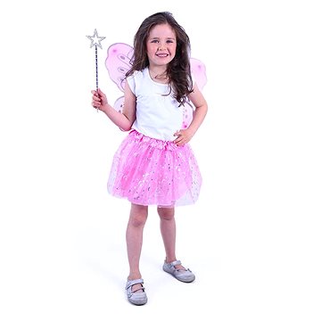 Rappa tutu sukně růžová s hůlkou a křídly