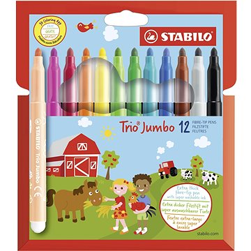 STABILO Trio Jumbo pouzdro 12 barev