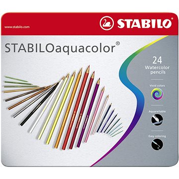 STABILOaquacolor kovové pouzdro 24 barev