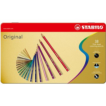 STABILO Original kovové pouzdro 38 barev