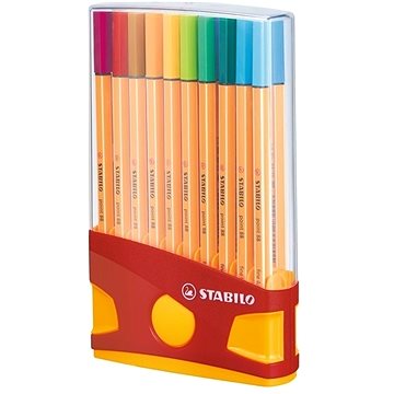 STABILO point 88 ColorParade pouzdro červená/oranžová 20 barev
