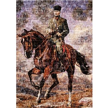 Puzzle Ghazi Mustafa Kemal na svém koni 1000 dílků