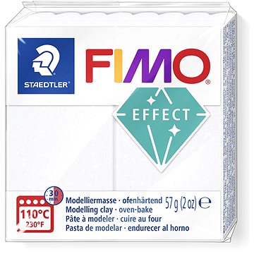 FIMO effect 8020 bílá se třpytkami