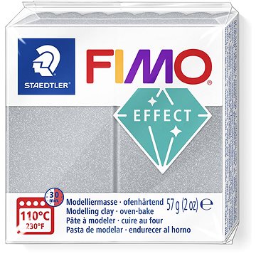 FIMO effect 8020 metalická stříbrná
