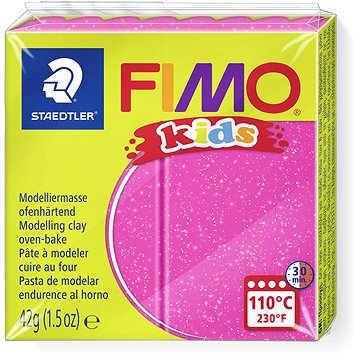 E-shop FIMO kids 8030 42g rosa mit Glitzer
