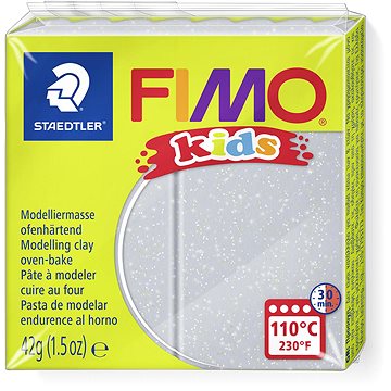 FIMO kids 42g stříbrná se třpytkami