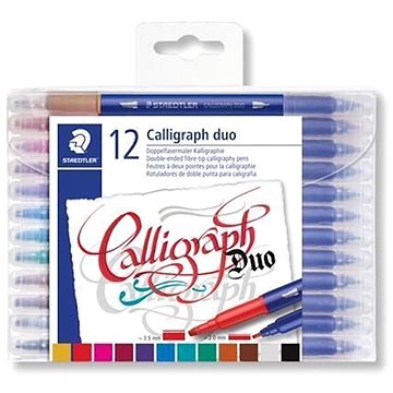 E-shop STAEDTLER Kalligraphie-Marker "Calligraph Duo" - 12 Farben - 2,0 mm / 3,5 mm - doppelseitig