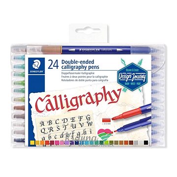 E-shop STAEDTLER Kalligraphie-Marker "Calligraph Duo", 24 Farben, 2,0/3,5 mm, doppelseitig
