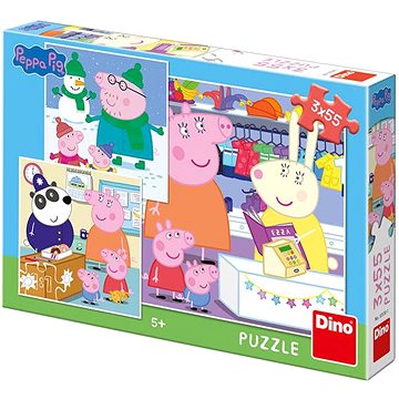 E-shop Peppa Pig: Happy Afternoon 3x55 Puzzle