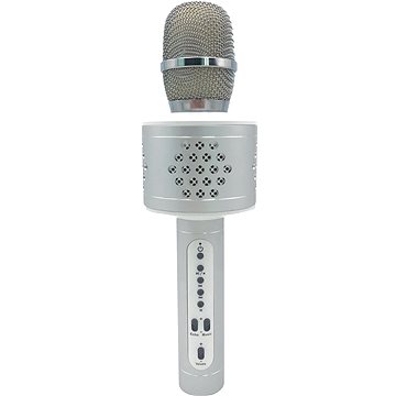 Teddies Mikrofon karaoke Bluetooth stříbrný