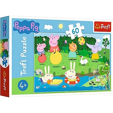 Trefl Puzzle Prasátko Peppa Prázdninová zábava 60 dílků