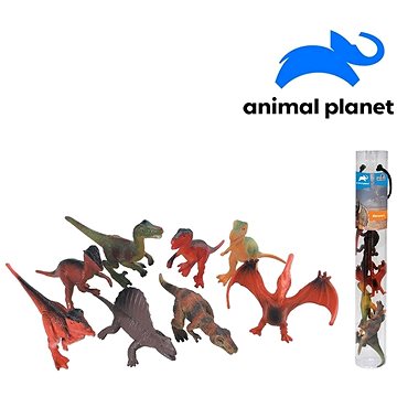 Zvířátka v tubě -dinosauři, 7 - 11 cm, mobilní aplikace pro zobrazení zvířátek, 8 ks