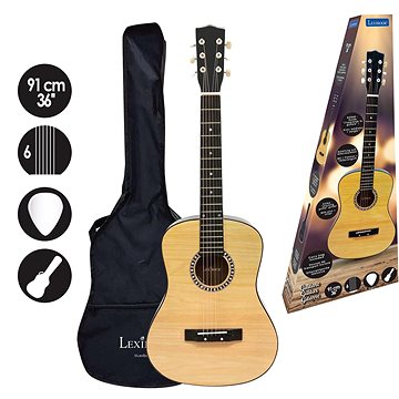 Lexibook Dřevěná akustická kytara - 36