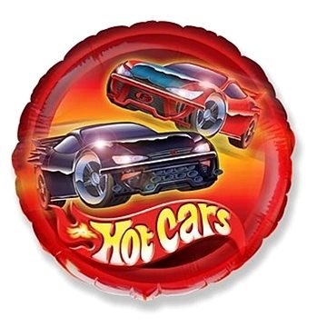 Balón foliový 45 cm auta - hot cars
