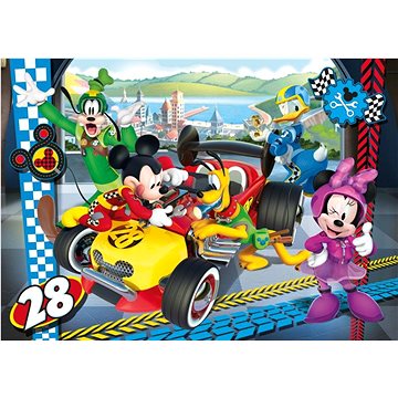 Clementoni Puzzle Mickey a závodníci 104 dílků